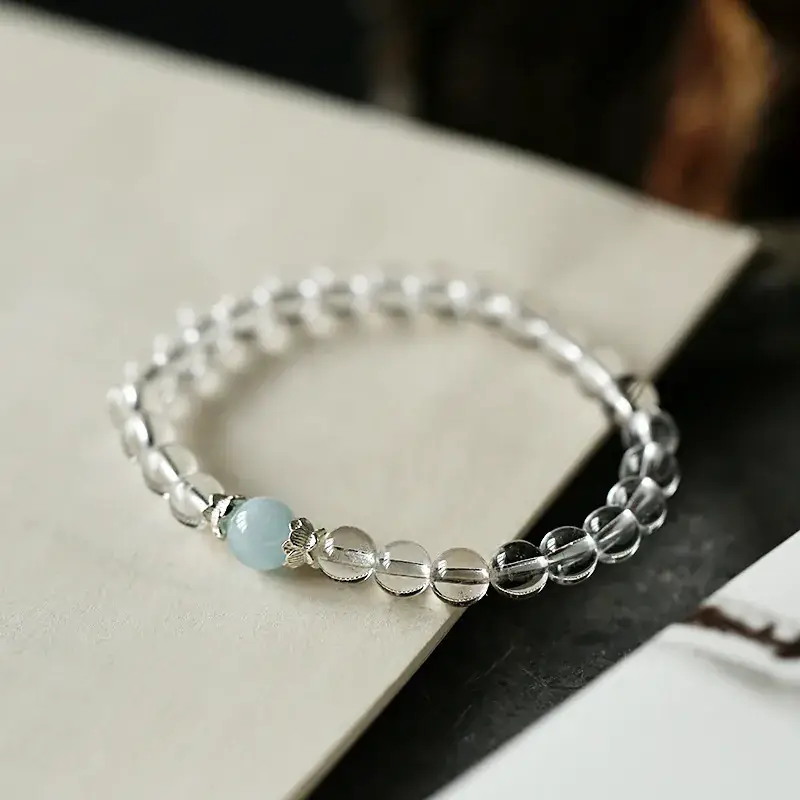 Aquamarine Crystal Bracelet for Women - Image 2