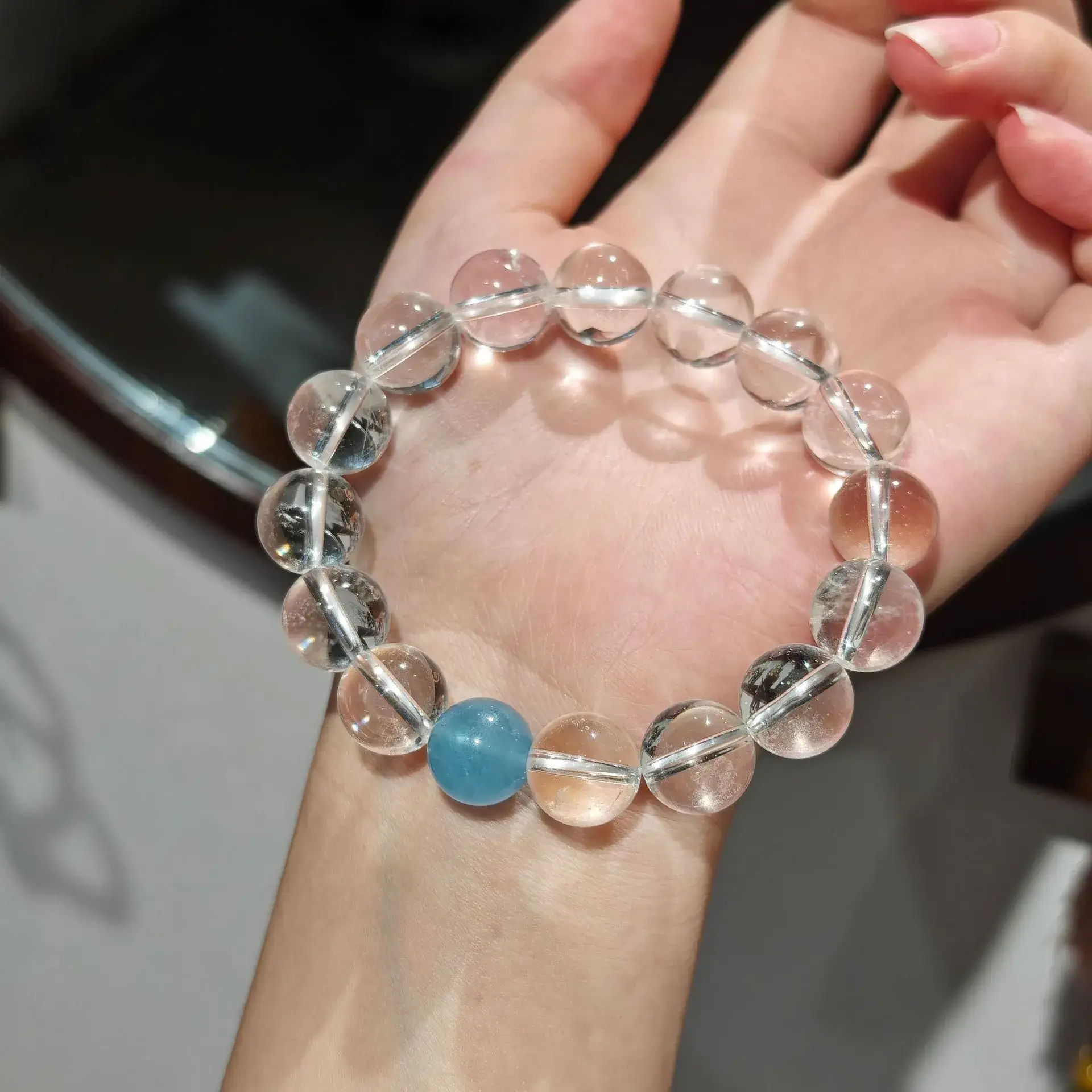 Aquamarine Crystal Bracelet for Women - Image 5