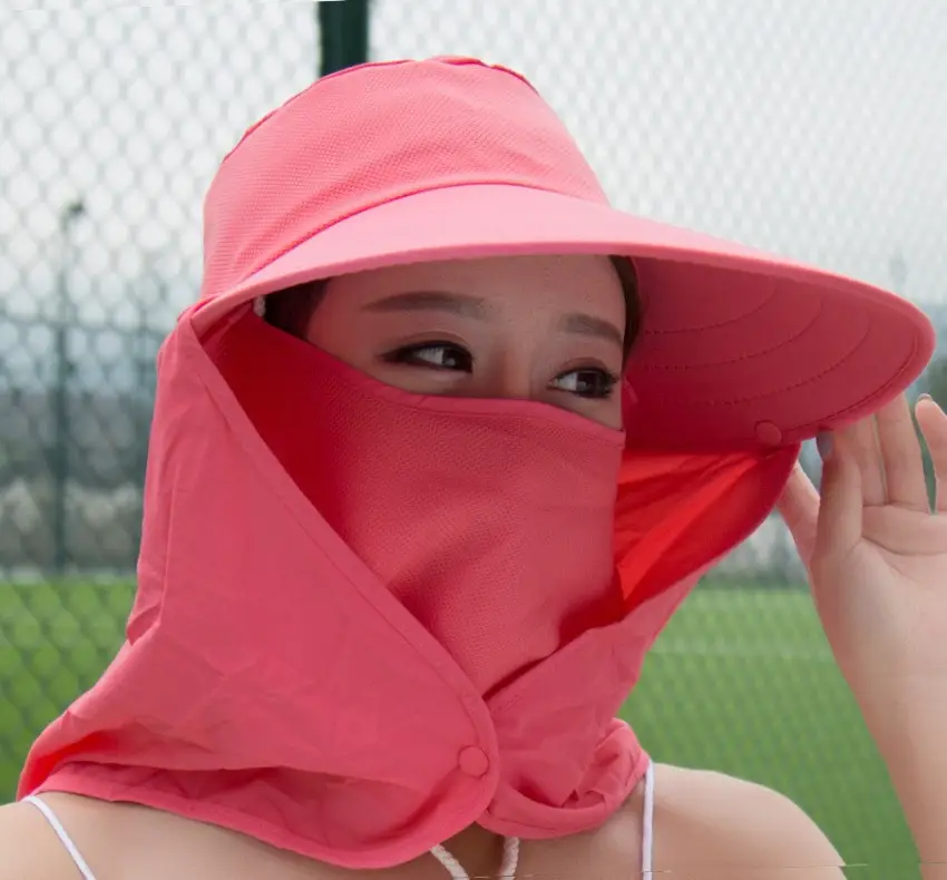 Pink Women's Anti-UV Windproof Sun Hat - Image 5