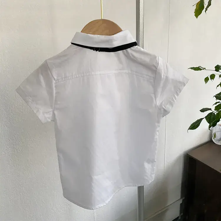 Children's Black & White Bow Tie Shirt Set - Image 4