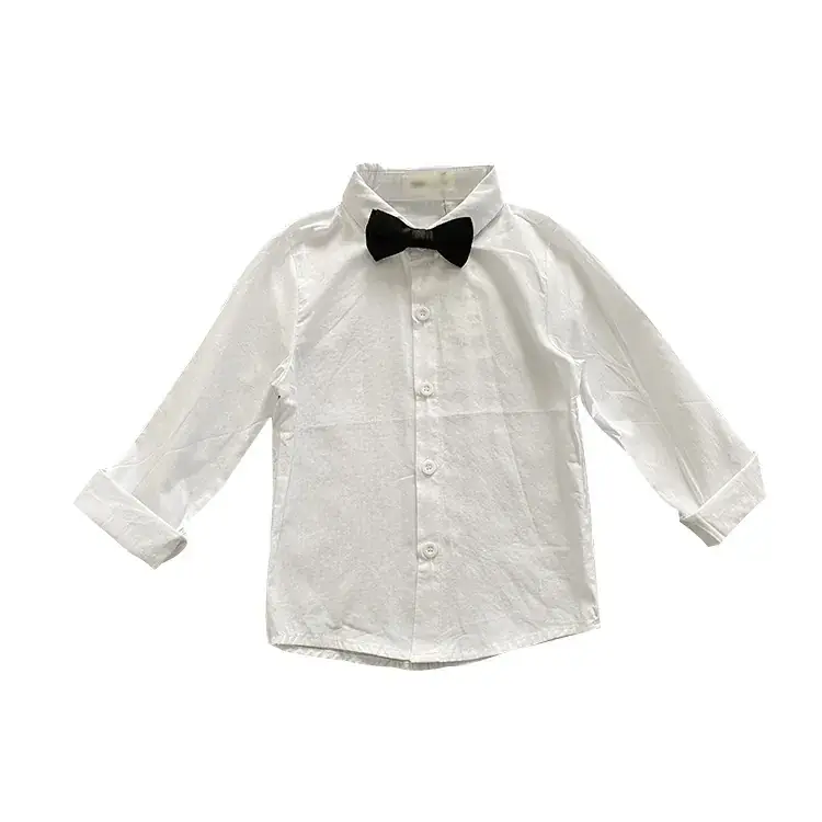 Children's Black & White Bow Tie Shirt Set - Image 5