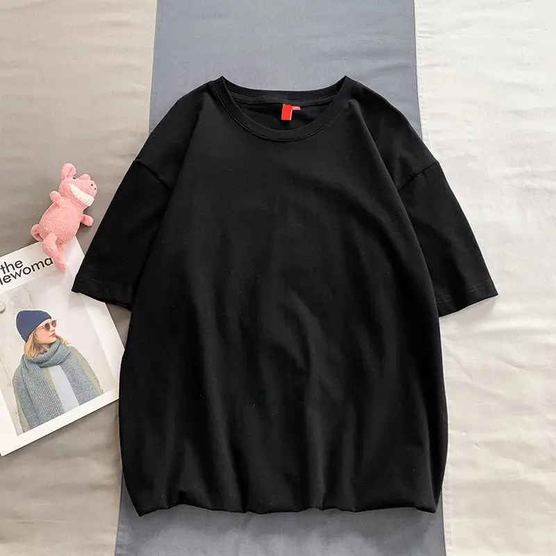 Men Black T-Shirt Summer Round Neck Half Sleeve - Image 6