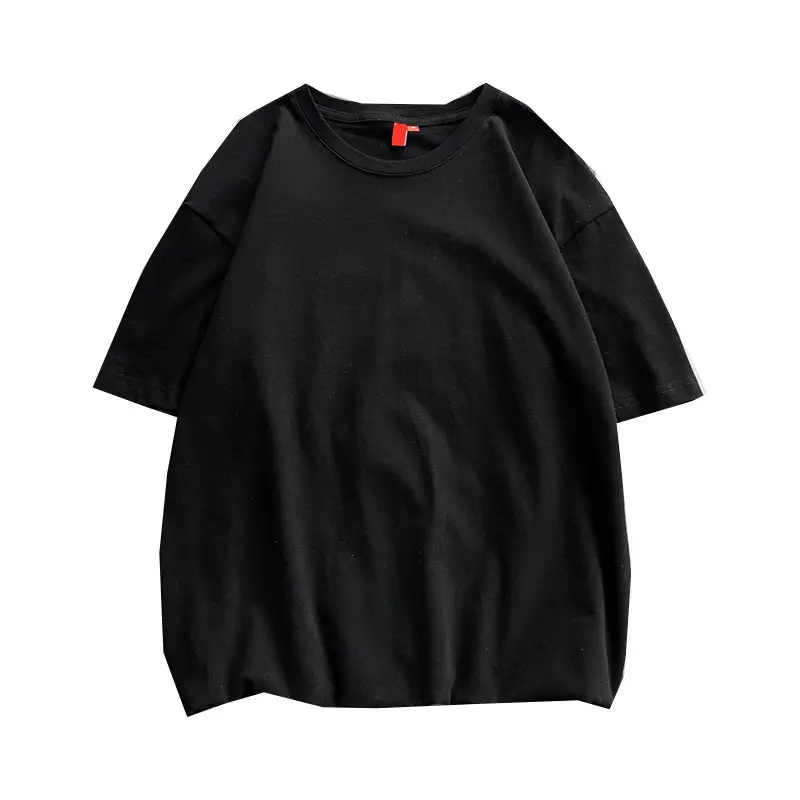 Men Black T-Shirt Summer Round Neck Half Sleeve - Image 7