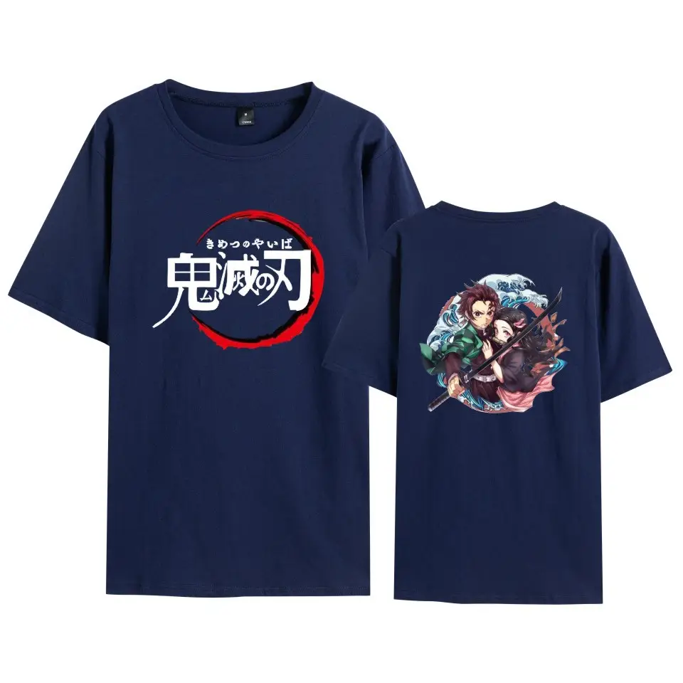 Cross-border Youth Ghost Extermination T-Shirt Grey - Image 25