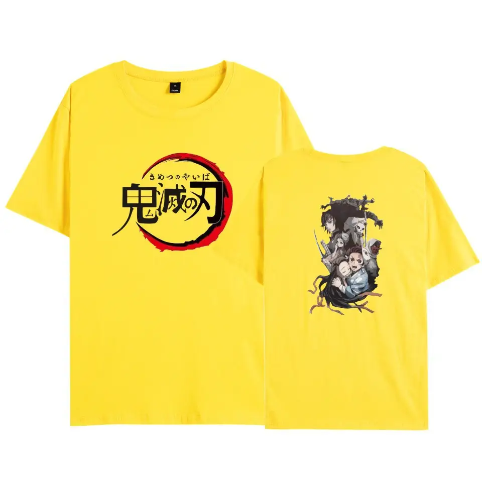 Cross-border Youth Ghost Extermination T-Shirt Grey - Image 14