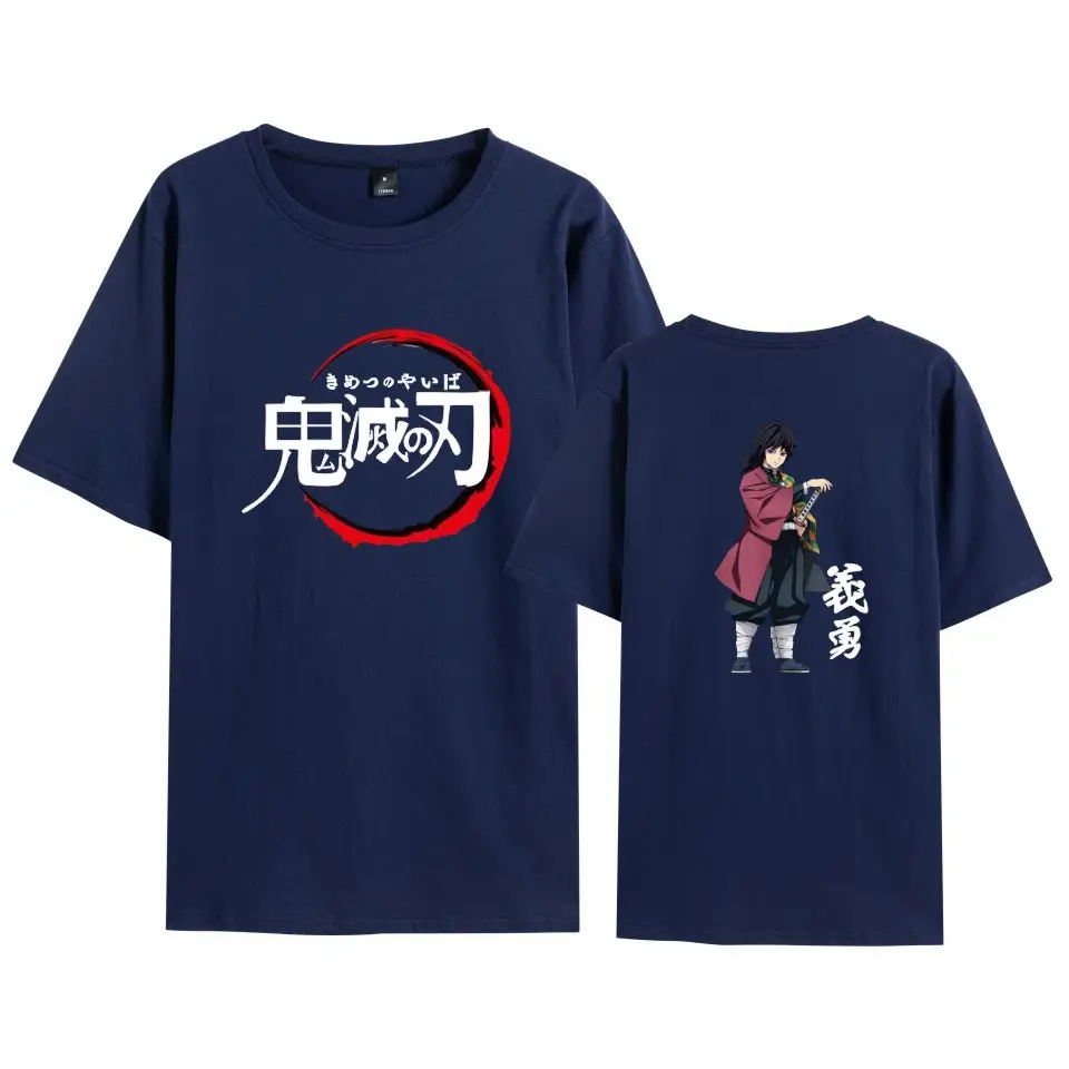 Cross-border Youth Ghost Extermination T-Shirt Grey - Image 4