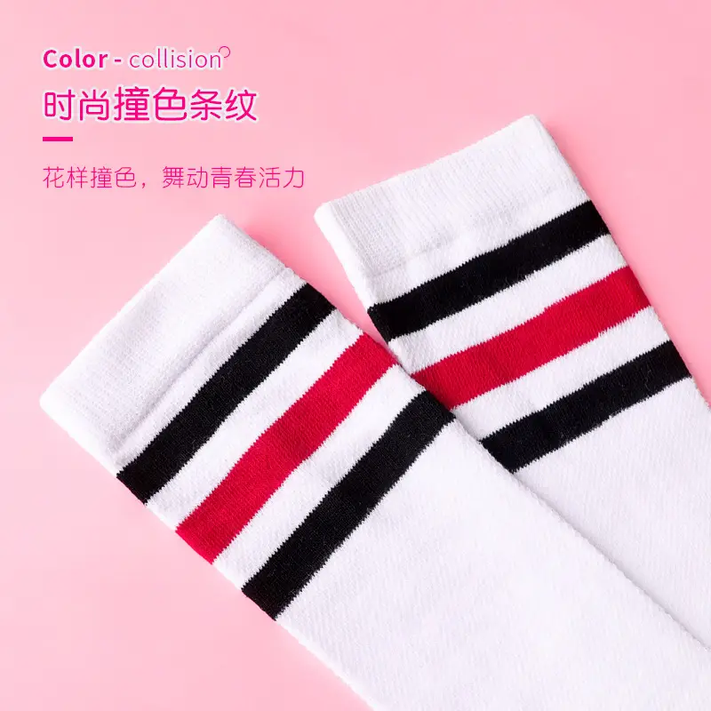 Children's Striped Over-the-Knee Socks Summer Breathable - Image 18