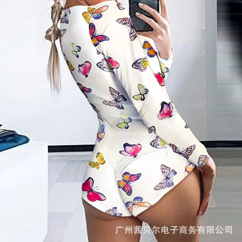 2020 Printed Long Sleeve Nightwear Set Red Christmas - Image 8
