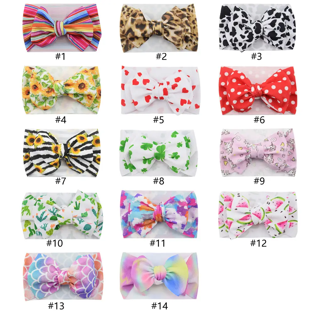 Baby Cactus Hair Belt with Big Bow Headband - Image 15