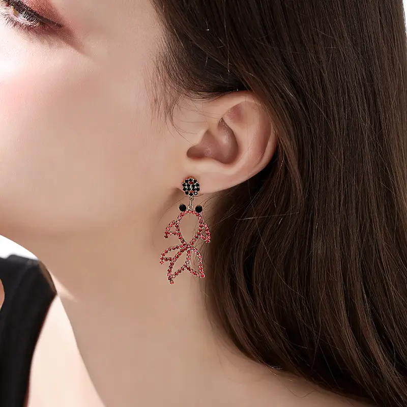 Hong Kong Style Ocean Earrings Goldfish 2024 - Image 3