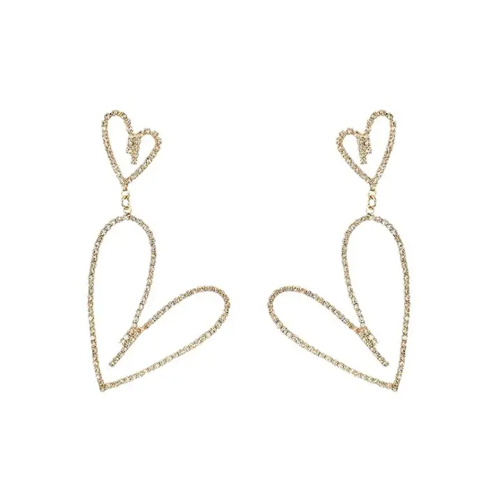925 Silver Heart Earrings for Women Full Diamond Elegant Design - Image 7