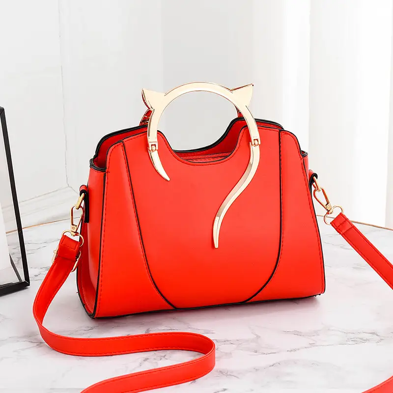 Green Gold Handle Ladies Handbag Large Capacity - Image 7
