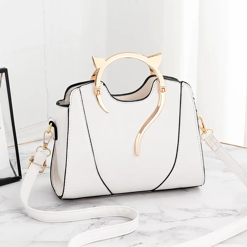 Green Gold Handle Ladies Handbag Large Capacity - Image 4