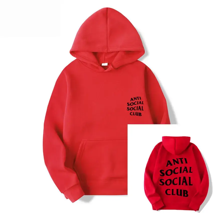 Anti Social Club Hoodie Orange Streetwear