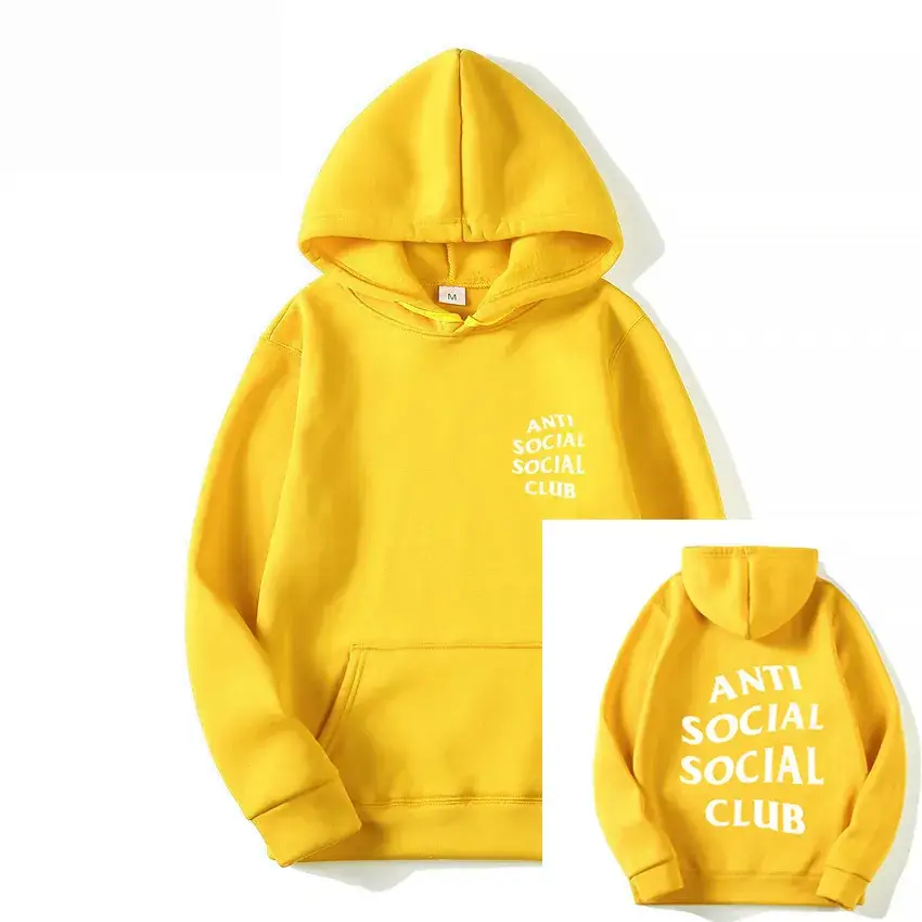 Anti Social Club Hoodie Orange Streetwear