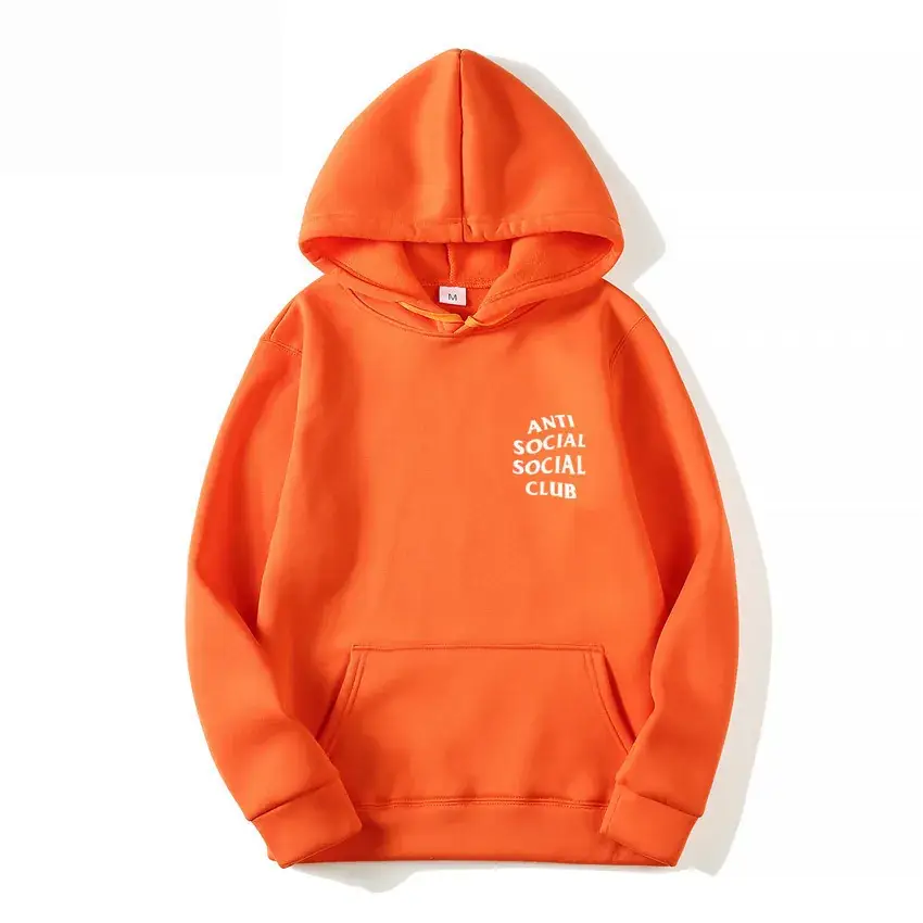 Anti Social Club Hoodie Orange Streetwear