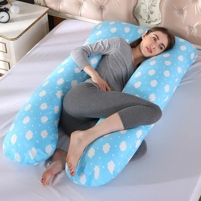 U-Shaped Nursing Pillow for Side Sleep Maternity Support - Image 14