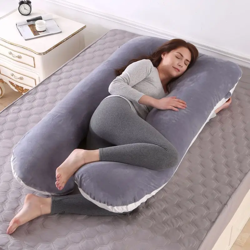 U-Shaped Nursing Pillow for Side Sleep Maternity Support - Image 34