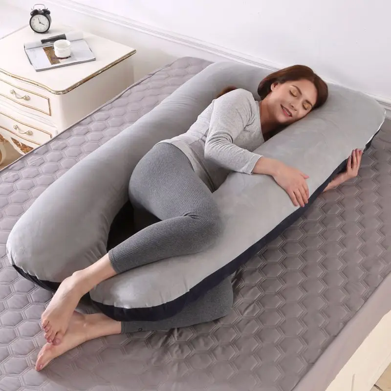 U-Shaped Nursing Pillow for Side Sleep Maternity Support - Image 36