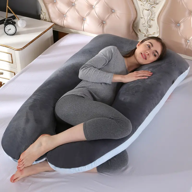 U-Shaped Nursing Pillow for Side Sleep Maternity Support - Image 38