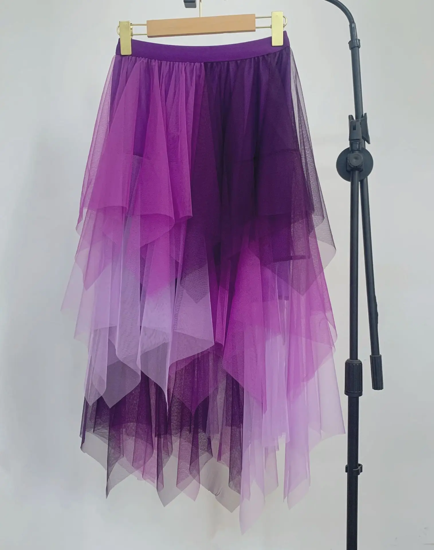Joker Gradient Mesh Skirt Pink 2023 Summer - Image 30