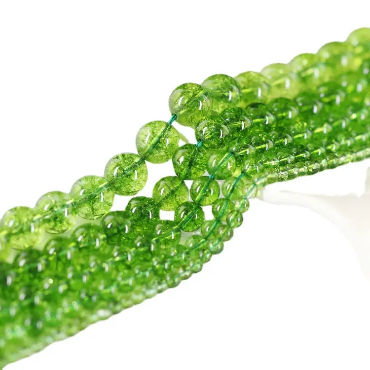 Olive Green Crystal Loose Beads for Women's Jewelry