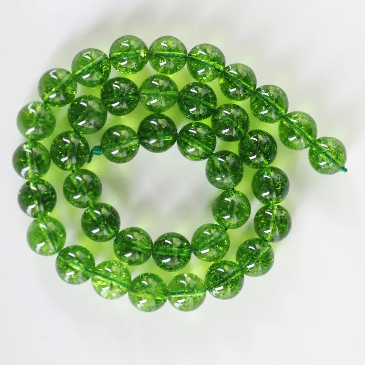 Olive Green Crystal Loose Beads for Women's Jewelry