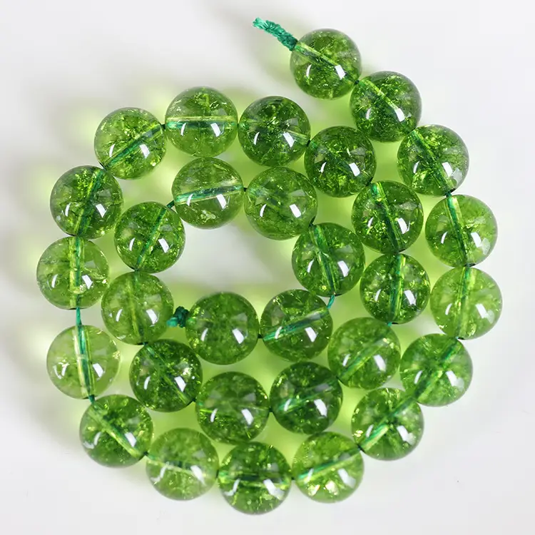 Olive Green Crystal Loose Beads for Women's Jewelry