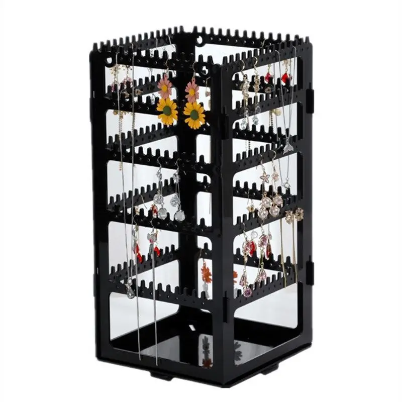 Multi-Layer Earrings & Necklaces Display Rack 30x15cm Black - Image 13