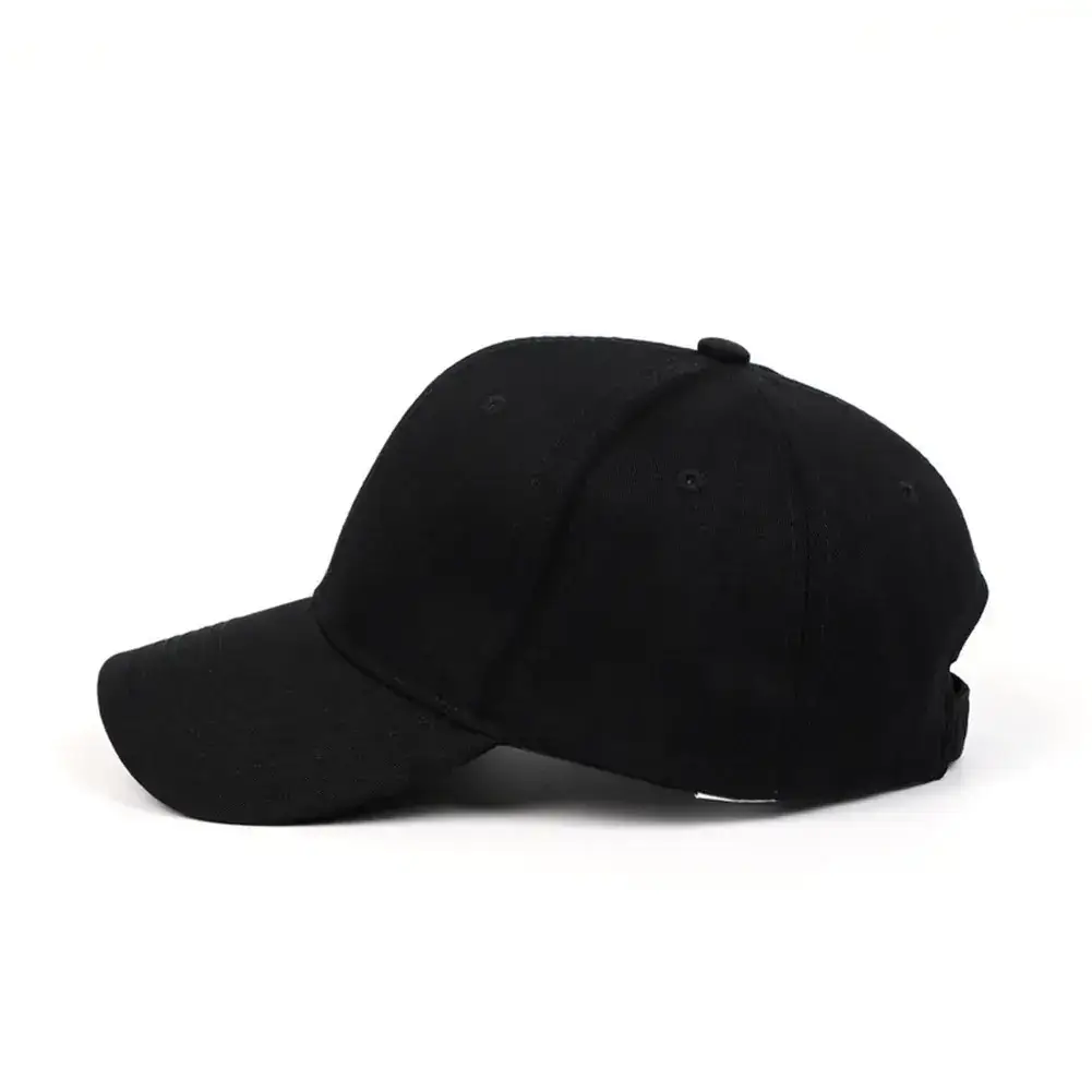 Women's Black Smiley Cotton Baseball Cap Large Bristle - Image 15