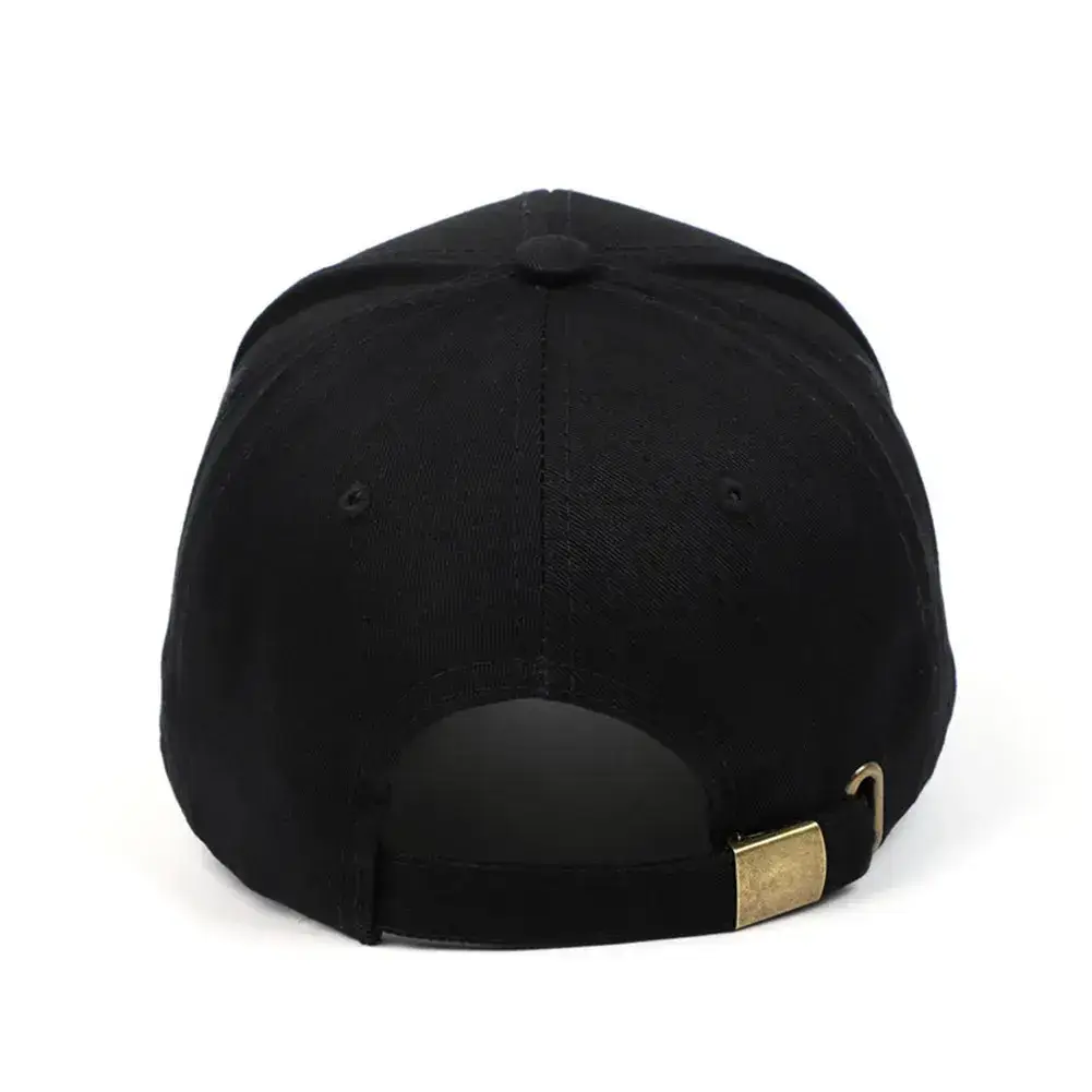 Women's Black Smiley Cotton Baseball Cap Large Bristle - Image 16