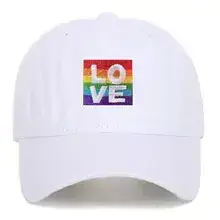 Women's Black Smiley Cotton Baseball Cap Large Bristle — feature 11