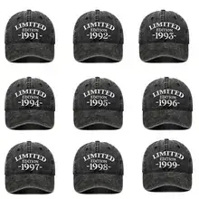 Women's Black Smiley Cotton Baseball Cap Large Bristle — feature 14