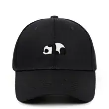 Women's Black Smiley Cotton Baseball Cap Large Bristle — feature 7