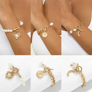 Punk Hollow Letter Earrings Gold Finish — feature 4