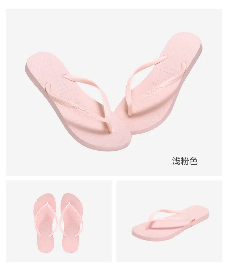 Hotmarzz Black Solid Color Flip-Flops Couple Style Beach Sandals Casual Slippers for Women Indoor Home Slippers — feature 15