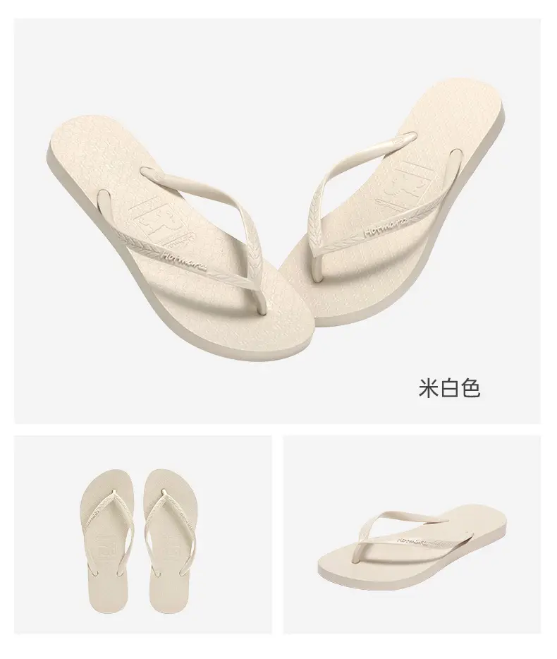 Hotmarzz Black Solid Color Flip-Flops Couple Style Beach Sandals Casual Slippers for Women Indoor Home Slippers — feature 16