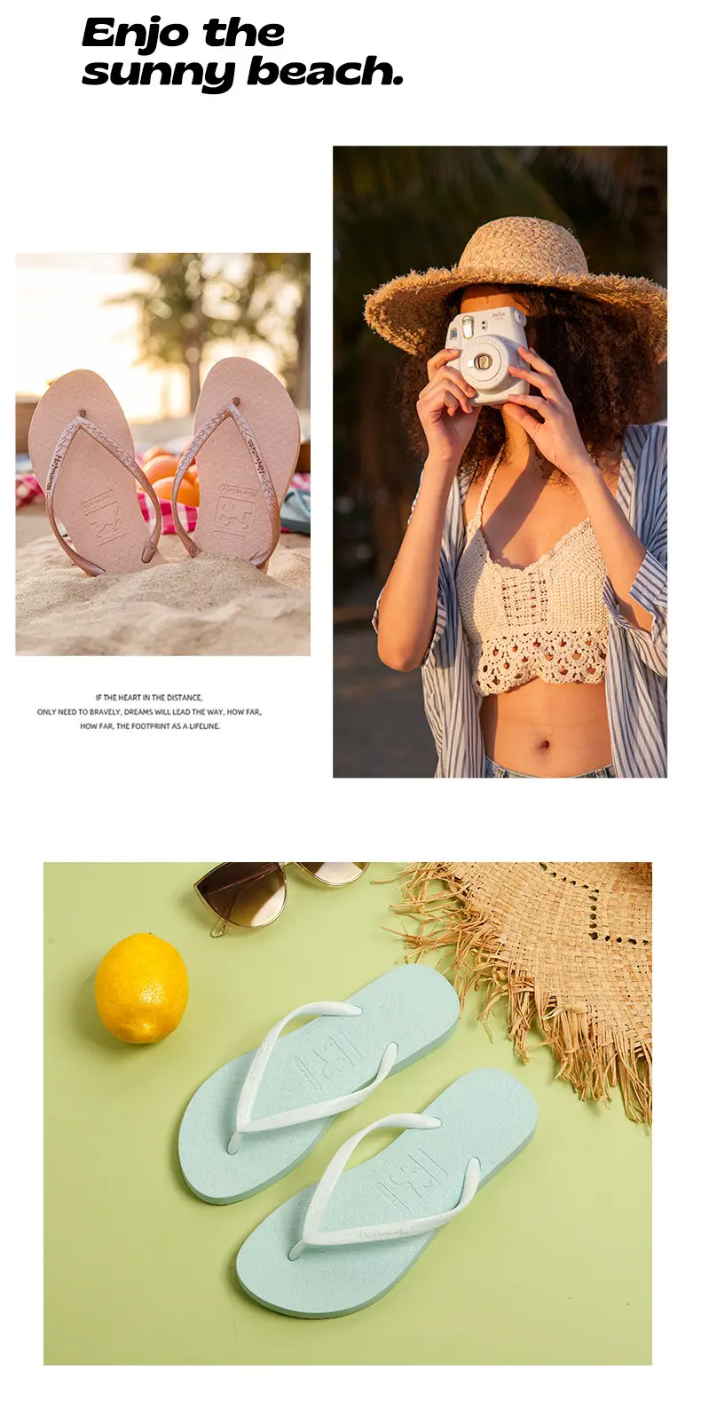 Hotmarzz Black Solid Color Flip-Flops Couple Style Beach Sandals Casual Slippers for Women Indoor Home Slippers — feature 4