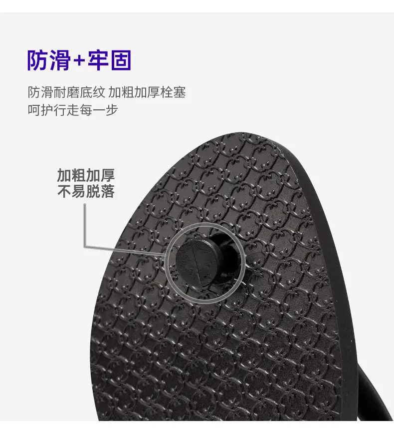 Hotmarzz Black Solid Color Flip-Flops Couple Style Beach Sandals Casual Slippers for Women Indoor Home Slippers — feature 9