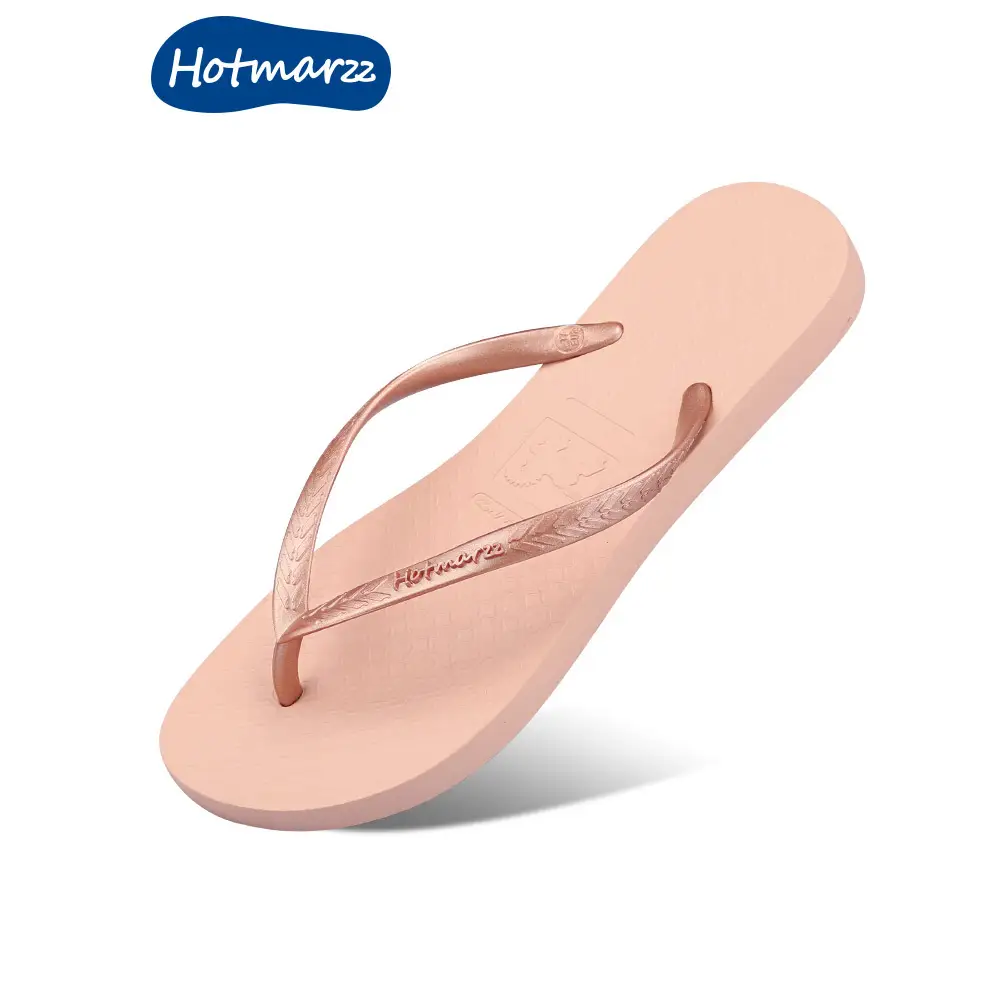Hotmarzz Black Solid Color Flip-Flops Couple Style Beach Sandals Casual Slippers for Women Indoor Home Slippers - Image 3