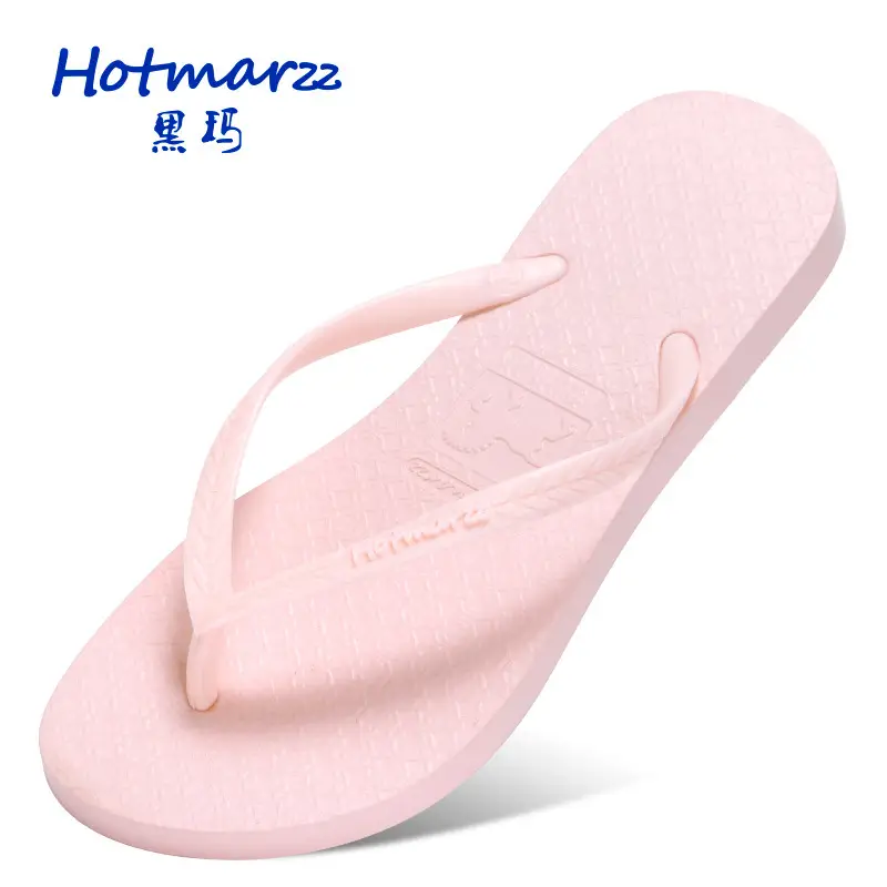 Hotmarzz Black Solid Color Flip-Flops Couple Style Beach Sandals Casual Slippers for Women Indoor Home Slippers - Image 4