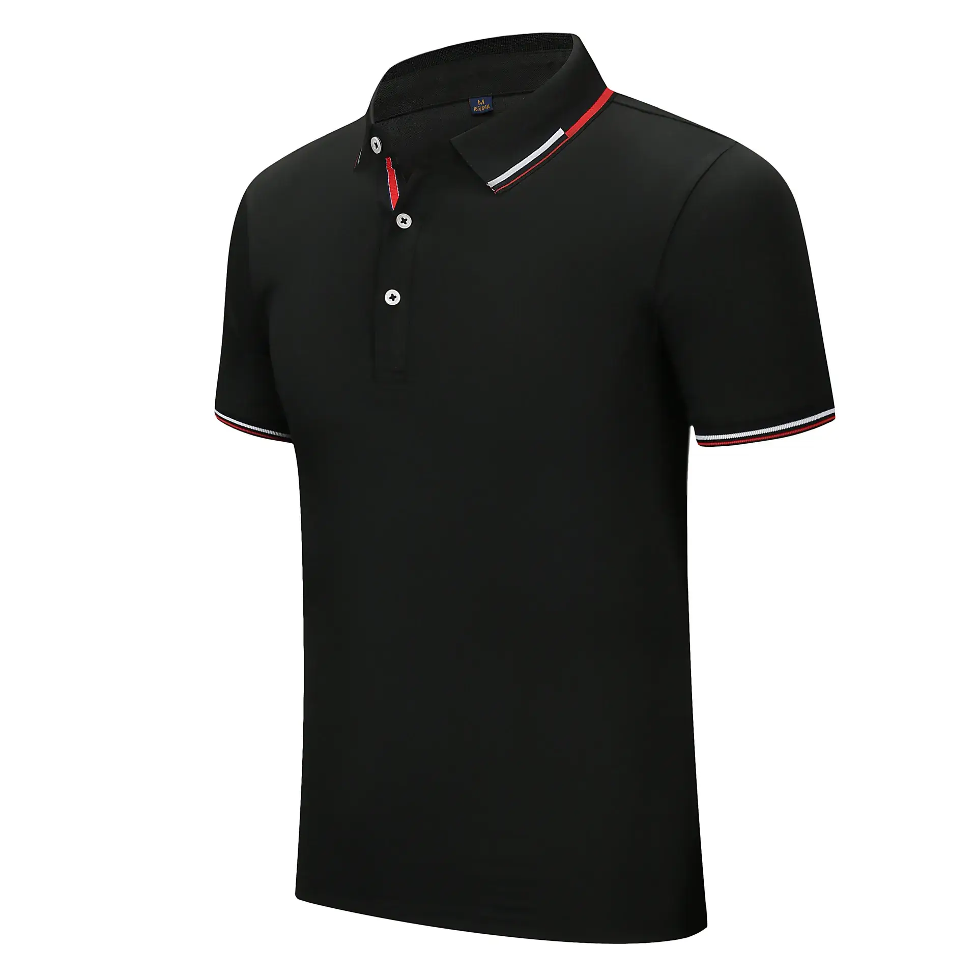 Red Polo Shirt with Logo Embroidery and Button Collar - Image 4