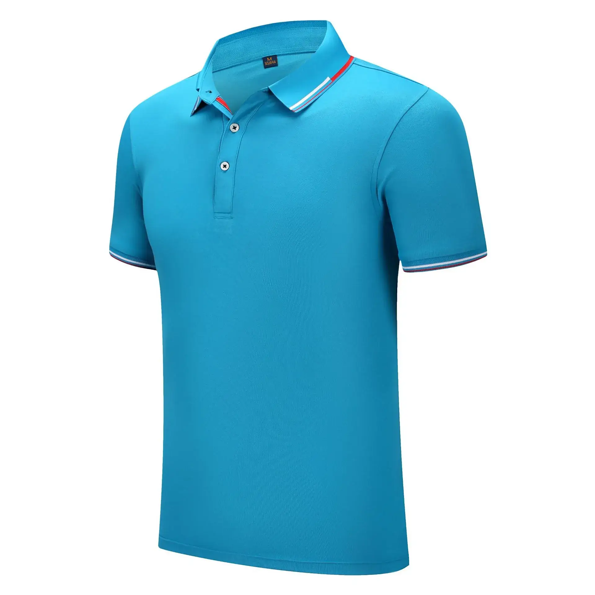 Red Polo Shirt with Logo Embroidery and Button Collar - Image 6