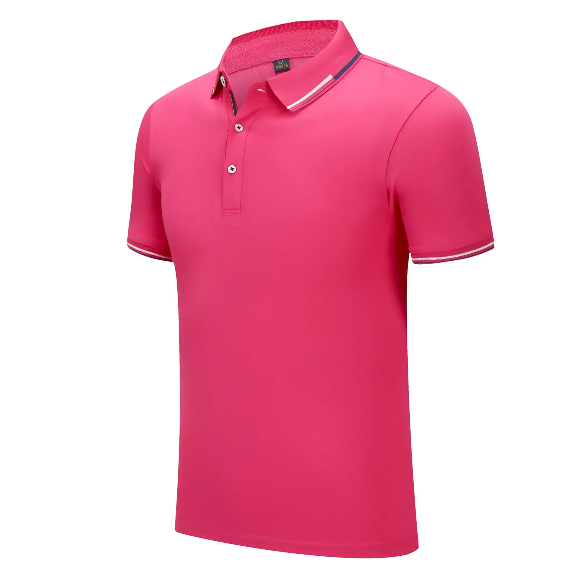 Red Polo Shirt with Logo Embroidery and Button Collar - Image 7
