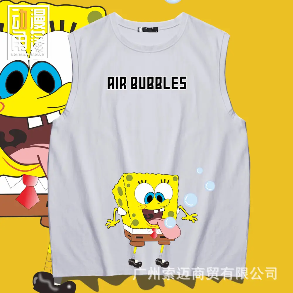 Spongebob Air Bubbles Sleeveless Vest Blue