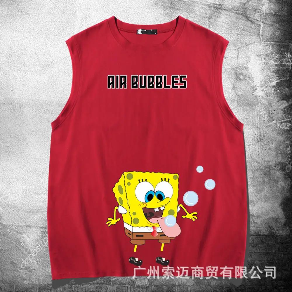 Spongebob Air Bubbles Sleeveless Vest Blue