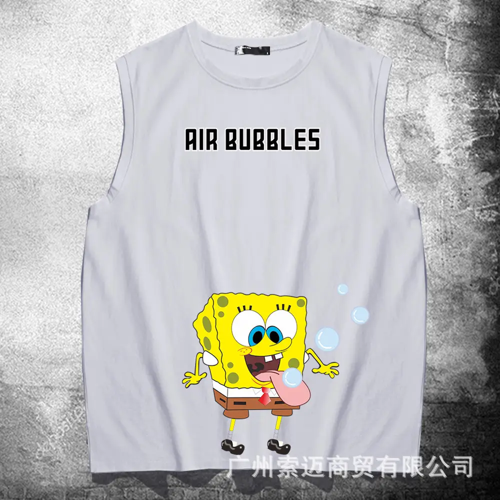 Spongebob Air Bubbles Sleeveless Vest Blue