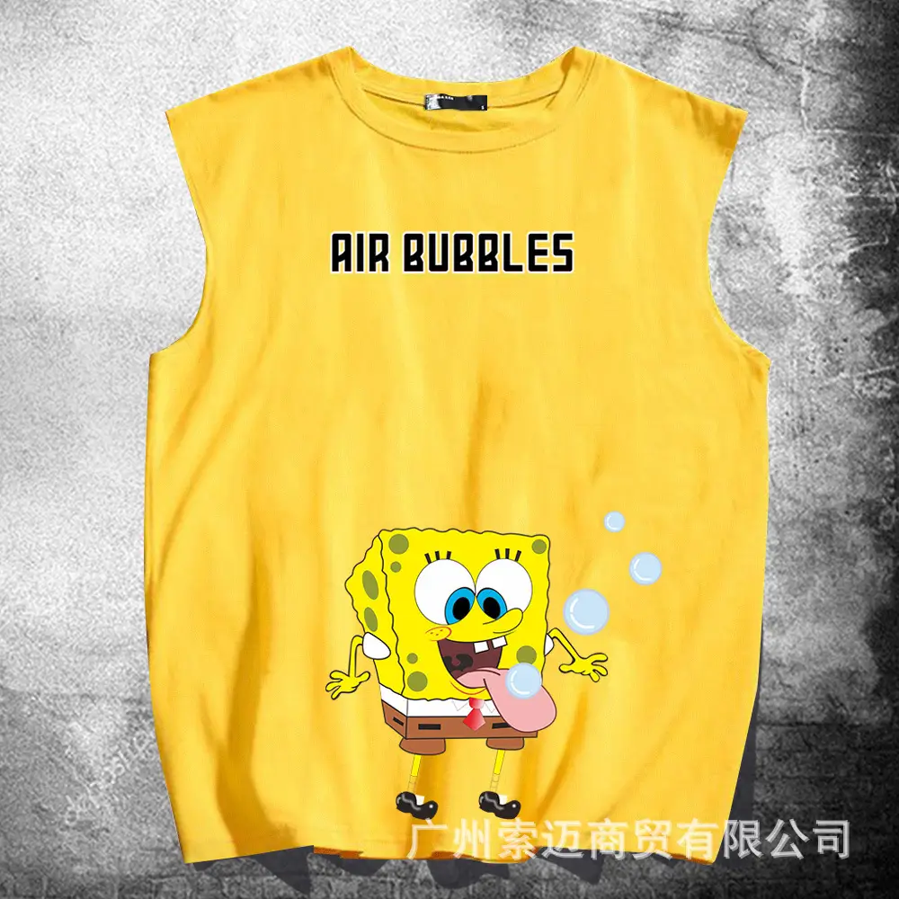 Spongebob Air Bubbles Sleeveless Vest Blue