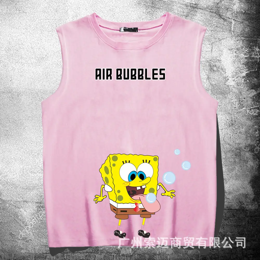 Spongebob Air Bubbles Sleeveless Vest Blue
