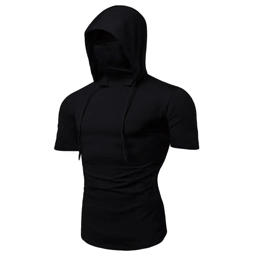 Men Maroon Hooded Stretch T-Shirt - Image 4